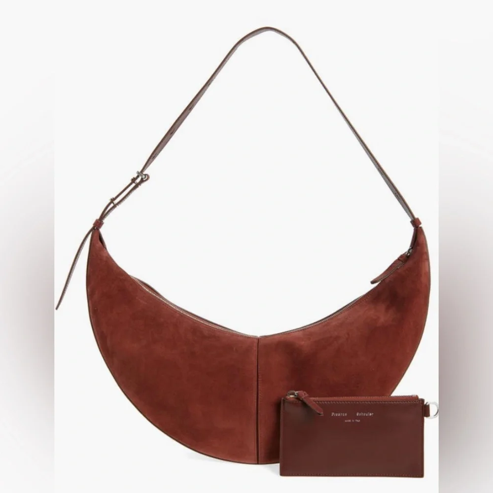 NWT $1290 Proenza Schouler Slide Suede Hobo Bag in Rust!